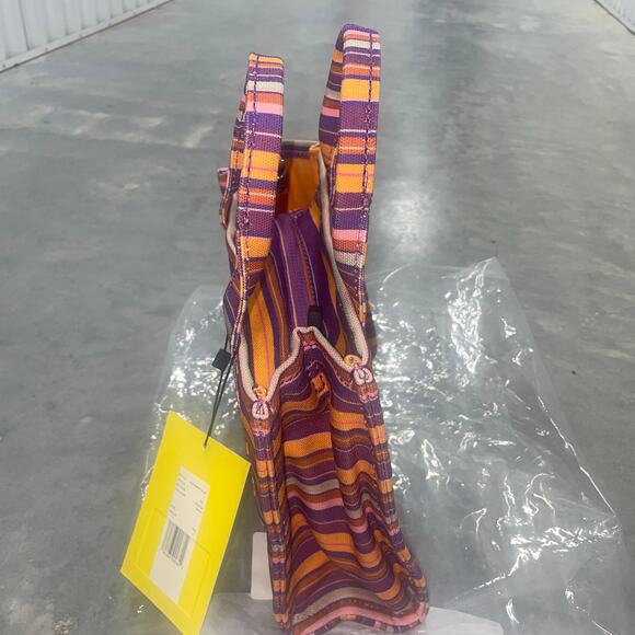 Auth MARC JACOBS The Leather Mini Traveler Tote Bag H055M06PF22-501 Purple Multi - Picture 5 of 9